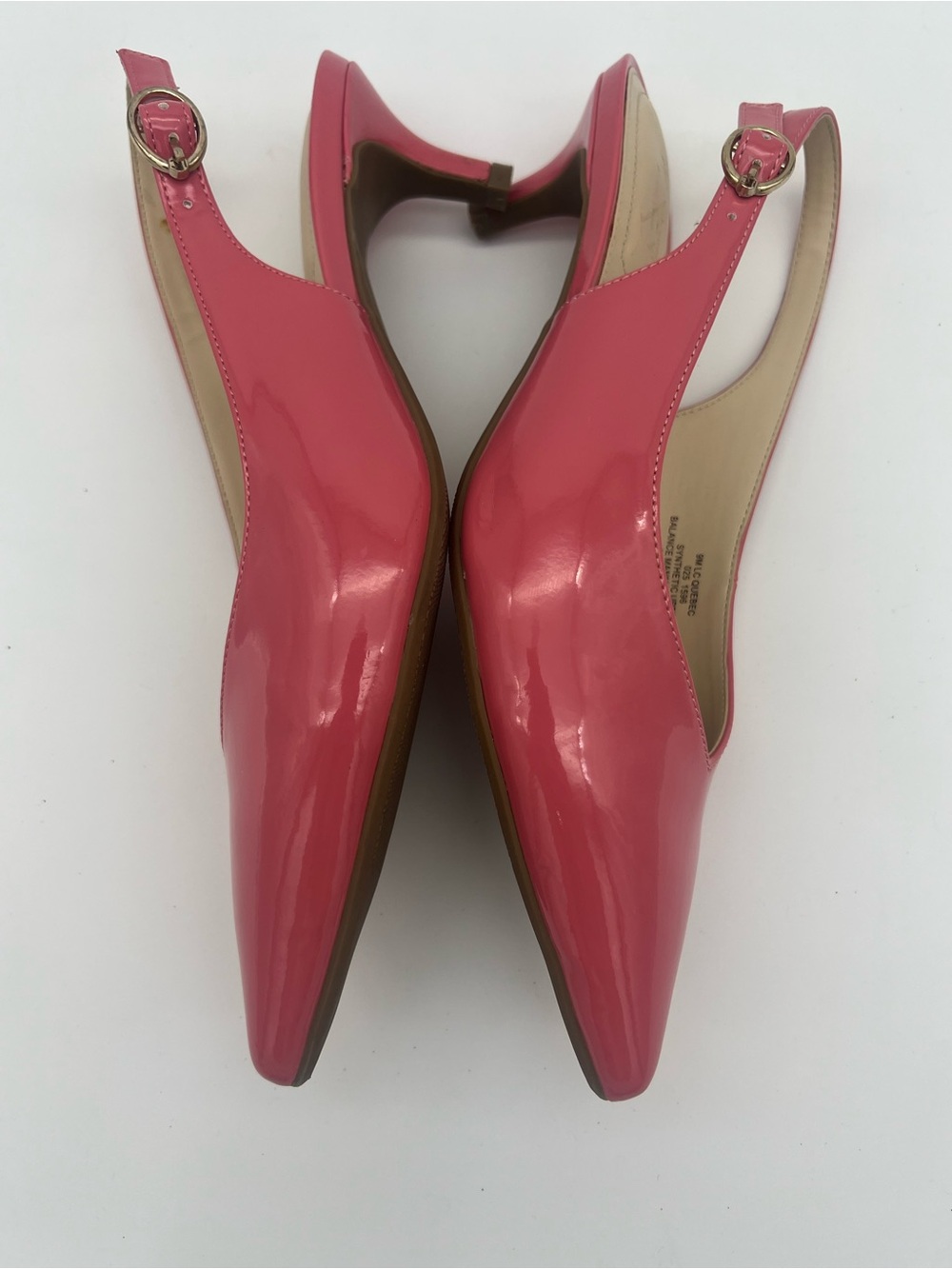 Liz Claiborne Slingback Kitten Heel Pink Women’s size 9 pointed toe shoes patent - Picture 6 of 8